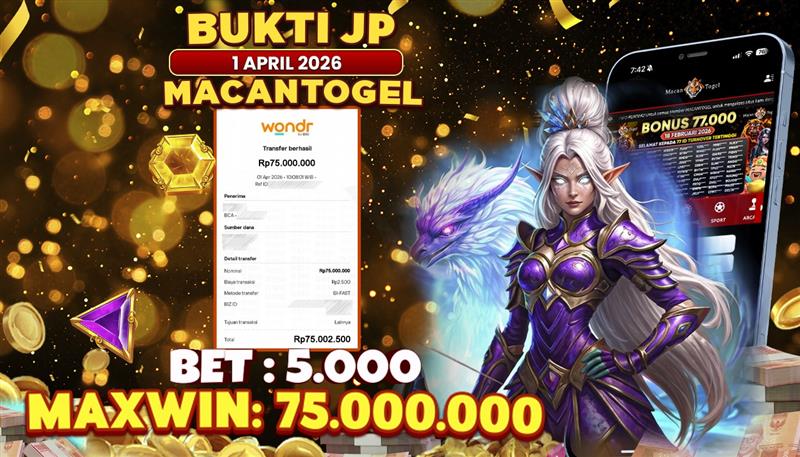 MACANTOGEL JACKPOT PERMAINAN SLOT PRAGMATIC PLAY STARLIGHT ARCHER 1000 Rp.75.000.000,- LUNAS